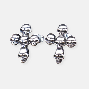 Skull Cross Stud Earrings