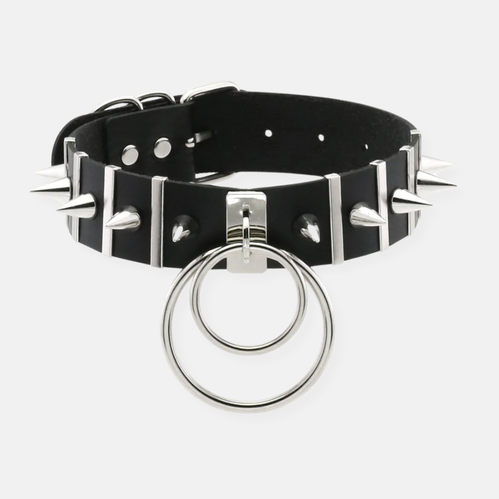 Dual Ring Spike Choker