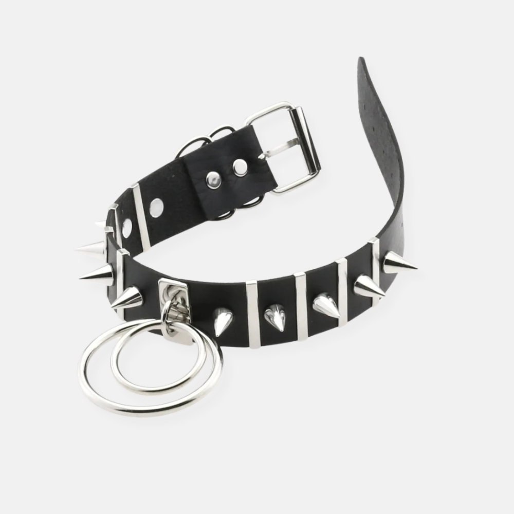 Dual Ring Spike Choker